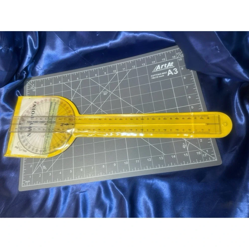 Protractor 2-Arm Navy Point Chart Plotter Tool, 18